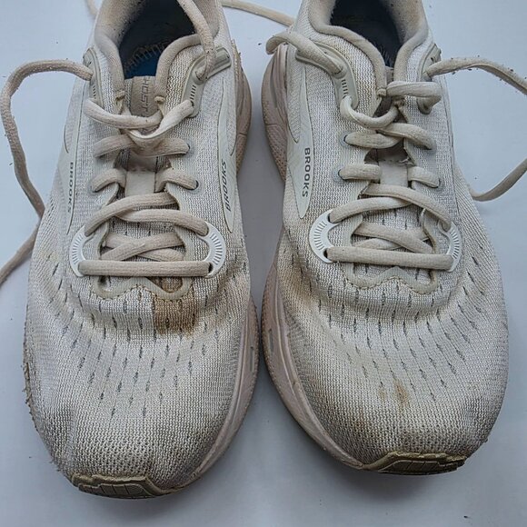 Brooks Ghost Max Womens Size 7.5 Wide White Athletic Shoes Running Walking Train - Picture 10 of 13